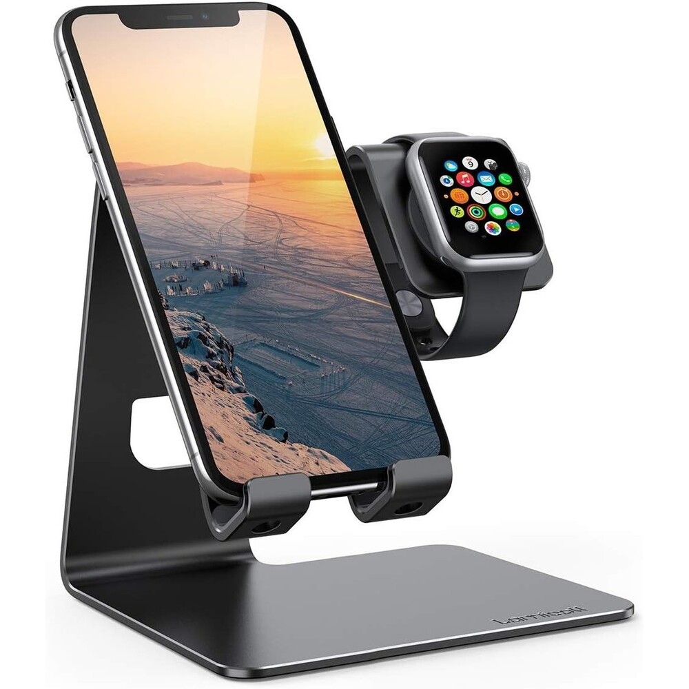 Apple Watch & iPhone Stand - Aluminum Desktop Dock - Lamicall WS01 2-in-1 NIB